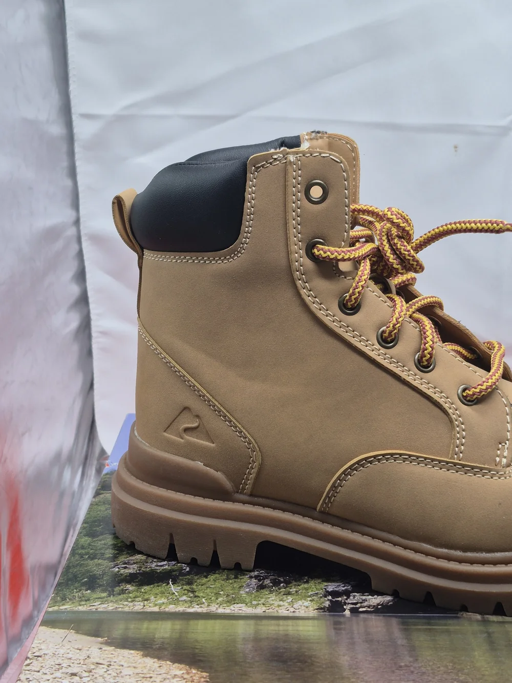 Ozark Trail Men’s Tan Work Boots - Rugged Lace-Up